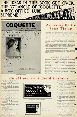 Thumbnail image of a page from Coquette (United Artists Pressbook)