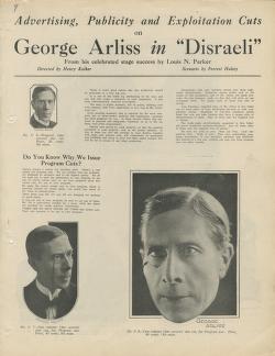 Thumbnail image of a page from Disraeli (United Artists)
