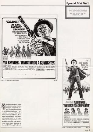Thumbnail image of a page from Invitation to a Gunfighter (United Artists)