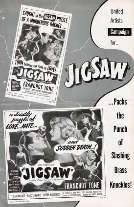 Jigsaw (United Artists Pressbook, 1949)