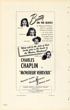 Thumbnail image of a page from Monsieur Verdoux (United Artists)