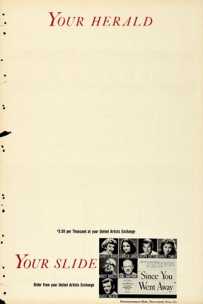 Thumbnail image of a page from Since You Went Away (United Artists)