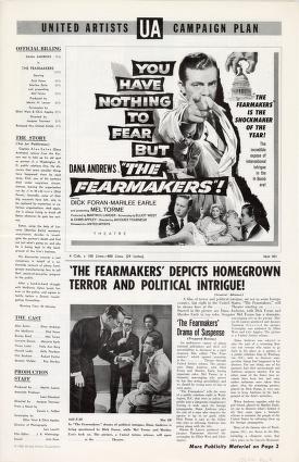 The Fearmakers (United Artists Pressbook, 1958)