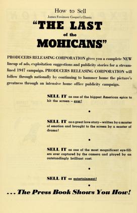 Thumbnail image of a page from The Last of the Mohicans (United Artists)