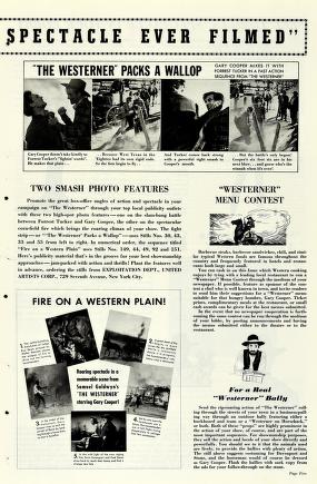 Thumbnail image of a page from The Westerner (United Artists)