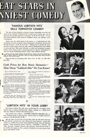 Thumbnail image of a page from To Be or Not To Be (United Artists)