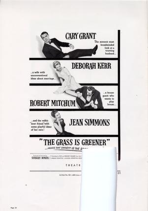 Thumbnail image of a page from The Grass Is Greener (Universal Pictures)