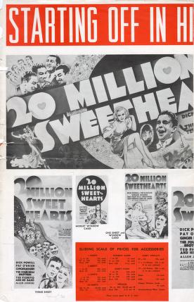 Pressbook for 20 Million Sweethearts  (1934)