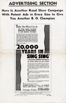 Pressbook for 20,000 Years in Sing Sing  (1932)