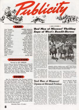 Thumbnail image of a page from Bad Men of Missouri (Warner Bros.)