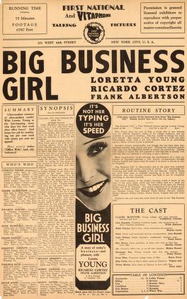 Thumbnail image of a page from Big Business Girl (Warner Bros.)