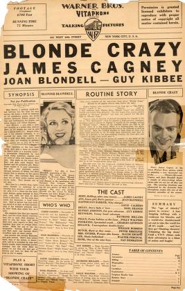 Pressbook for Blonde Crazy  (1931)