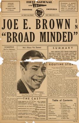 Broad Minded (Warner Bros. Pressbook, 1931)