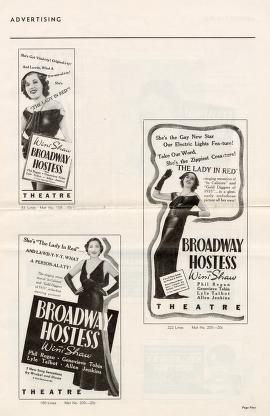 Thumbnail image of a page from Broadway Hostess (Warner Bros.)