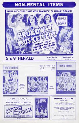 Thumbnail image of a page from Broadway Musketeers (Warner Bros.)