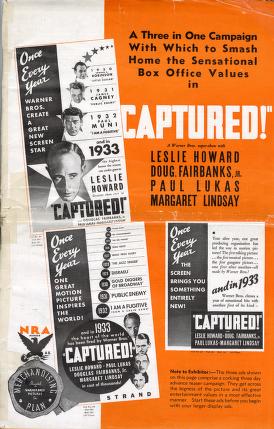 Captured! (Warner Bros. Pressbook, 1933)