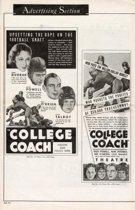 Thumbnail image of a page from College Coach (Warner Bros.)