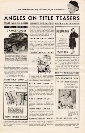 Thumbnail image of a page from Dangerous (Warner Bros.)