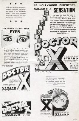 Thumbnail image of a page from Doctor X (Warner Bros.)