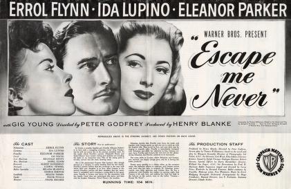 Pressbook for Escape Me Never  (1947)