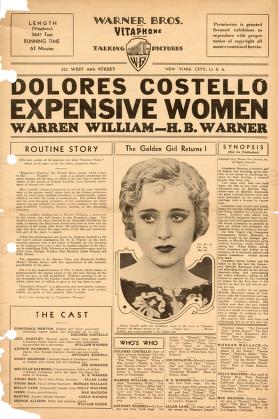 Pressbook for Expensive Women  (1931)
