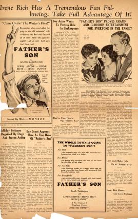 Thumbnail image of a page from Father's Son (Warner Bros., 1931)
