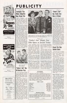 Thumbnail image of a page from Father's Son (Warner Bros., 1941)