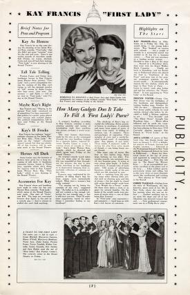 Thumbnail image of a page from First Lady (Warner Bros.)