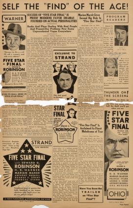 Thumbnail image of a page from Five Star Final (Warner Bros.)