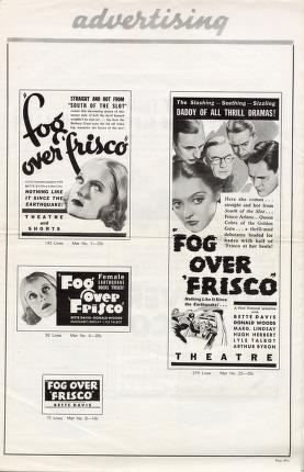 Thumbnail image of a page from Fog Over Frisco (Warner Bros.)