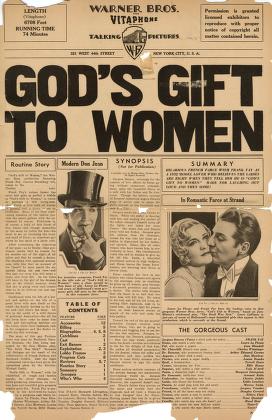 Pressbook for God's Gift to Women  (1931)