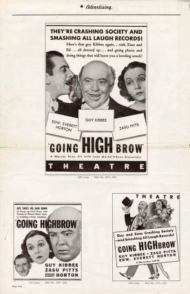 Thumbnail image of a page from Going Highbrow (Warner Bros.)