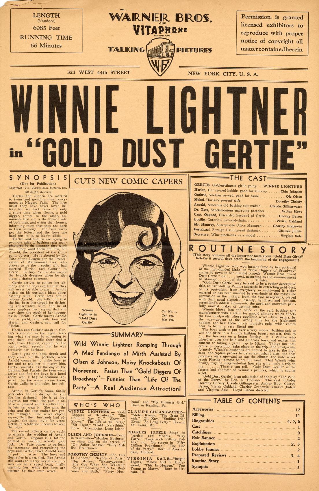 Gold Dust Gertie (Warner Bros.)