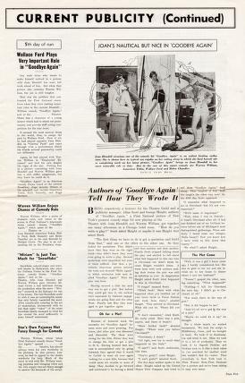 Thumbnail image of a page from Goodbye Again (Warner Bros.)