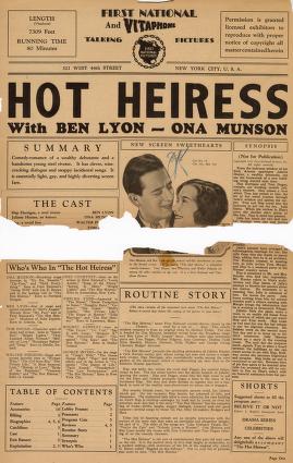 Thumbnail image of a page from Hot Heiress (Warner Bros.)