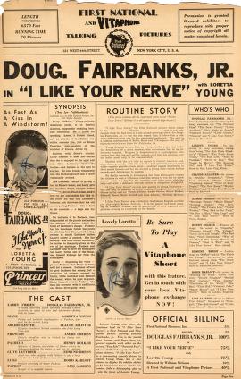 I Like Your Nerve (Warner Bros. Pressbook, 1931)
