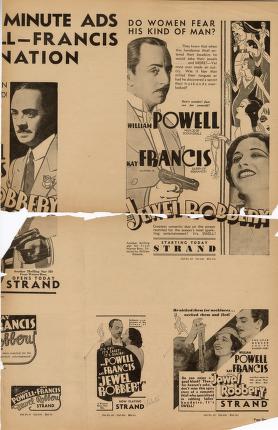 Thumbnail image of a page from Jewel Robbery (Warner Bros.)