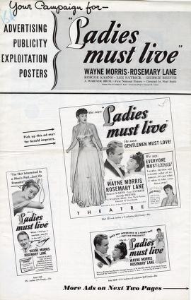 Pressbook for Ladies Must Live  (1940)