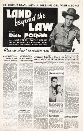 Pressbook for Land Beyond the Law  (1937)