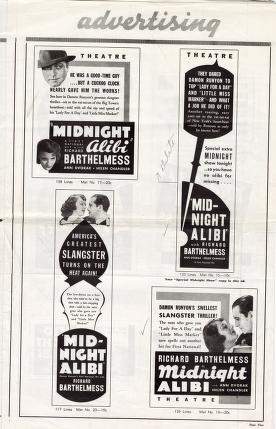 Thumbnail image of a page from Midnight Alibi (Warner Bros.)