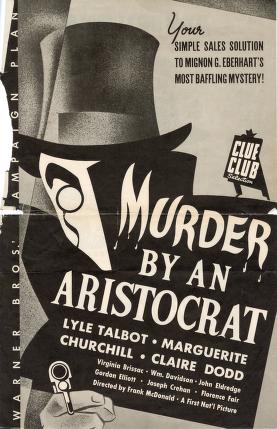 Pressbook for Murder by an Aristocrat (1936)
