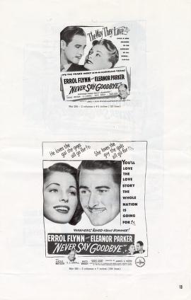Thumbnail image of a page from Never Say Goodbye(Warner Bros.)