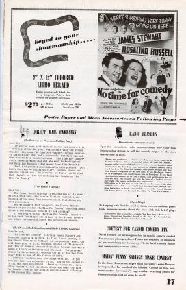 Thumbnail image of a page from No Time for Comedy(Warner Bros.)