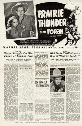 Pressbook for Prairie Thunder  (1937)