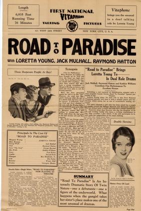 Pressbook for Road to Paradise  (1930)