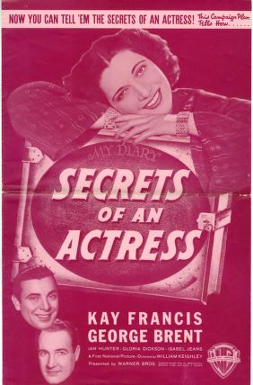 Pressbook for Secrets of an Actress  (1938)