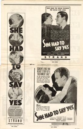 Thumbnail image of a page from She Had to Say Yes (Warner Bros.)