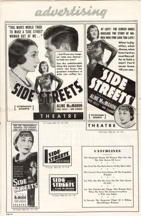 Thumbnail image of a page from Side Streets (Warner Bros.)