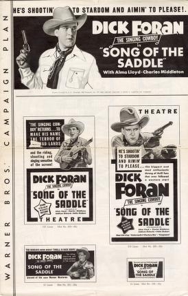 Pressbook for Song of the Saddle  (1936)
