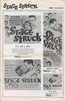 Thumbnail image of a page from Stage Struck (Warner Bros.)